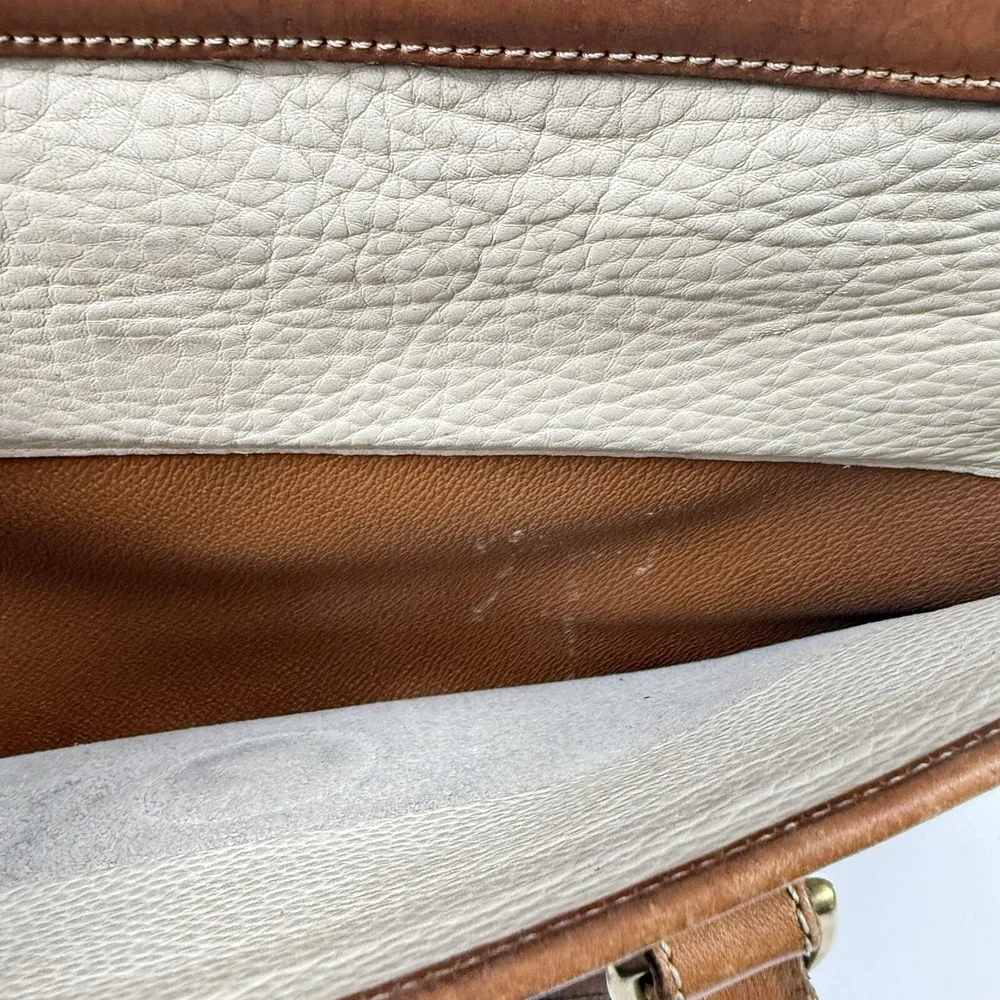 Vintage Dooney & Bourke Bag Tan Brown Pebbled Leather Purse Hand Shoulder Bag